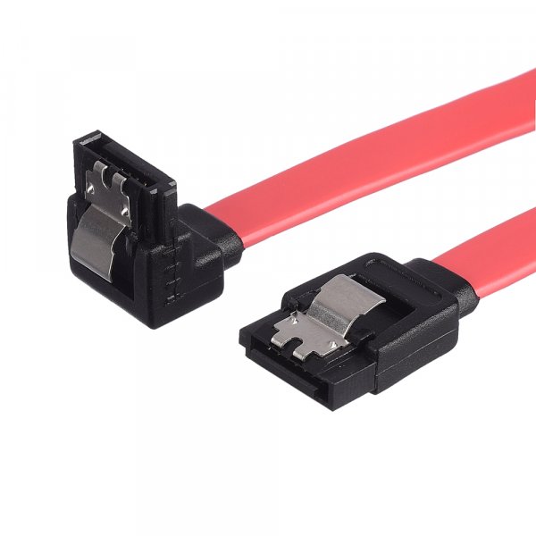 Кабель GoPower Sata (M) - Sata (M) 0.5м, Premium Zip-Lock c подвесом, ver. 3.0, силиконовый красный