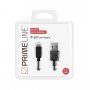 Кабель USB - 8-pin Prime Line, 1.5 м, витой, чёрный