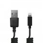Кабель USB - 8-pin Prime Line, 1.5 м, витой, чёрный