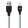 Кабель USB - 8-pin Prime Line, 1.2 м, нейлон, серый
