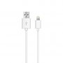 Кабель USB - 8-pin NOBBY Practic DT-005, белый пластик штекер, 1м, круглый белый ПВХ