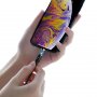 Кабель USB - 8-pin Hoco U76, магнитный, чёрный металл штекер, 1.2 м, круглый чёрный нейлон, 2 A
