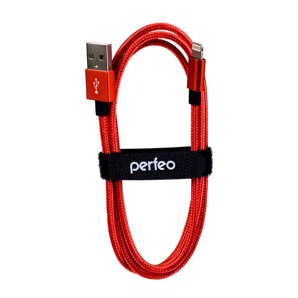 Кабель USB - 8-pin Perfeo I4310, красный, длина 3м. (100)
