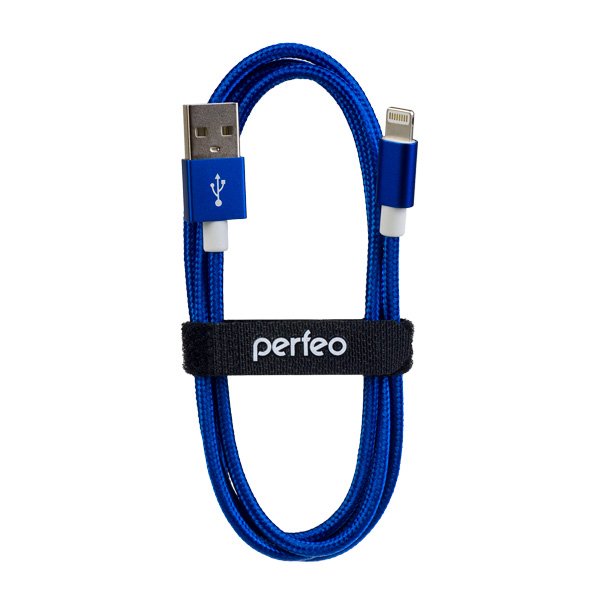 Кабель USB - 8-pin Perfeo I4312, синий, длина 3м. (100)