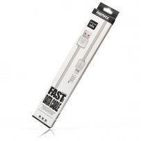 Кабель USB - 8-pin REMAX FAST (RC-008i), белый пластик штекер, 1м, плоский белый ПВХ
