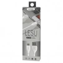 Кабель USB - 8-pin REMAX LESU RC-050i, белый пластик штекер, 1м, круглый белый ПВХ
