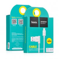 Кабель USB - 8-pin Hoco UPL11, белый пластик штекер, 1.2 м, круглый белый ПВХ