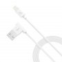 Кабель USB - 8-pin Hoco UPL11, белый пластик штекер, 1.2 м, круглый белый ПВХ