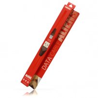 Кабель USB - 8-pin REMAX ALIENS RC-030i, чёрный пластик штекер, 1м, плоский красный ПВХ
