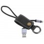 Кабель USB - 8-pin REMAX RC-034i, брелок, чёрный