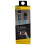 Кабель USB - 8-pin/micro Ritmix RCC-200 голубой пластик штекер, 1м, плоский чёрный ПВХ с колпачками