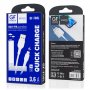 Кабель USB - 8-pin GFPoWeR F08L, 1м, 3.6A, белый ПВХ (120.480)