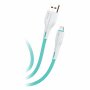 Кабель USB - 8-pin GFPoWeR F16L, индикация, 1м, 3.6A, зелёный ПВХ (120.480)