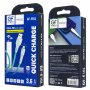 Кабель USB - 8-pin GFPoWeR F16L, индикация, 1м, 3.6A, зелёный ПВХ (120.480)