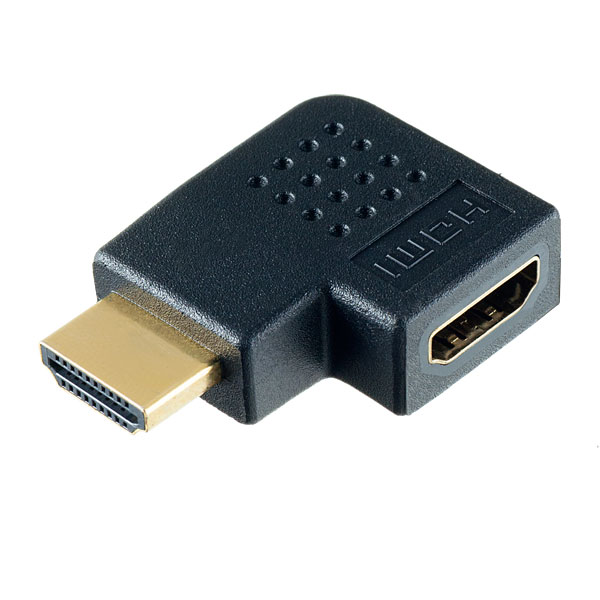 Переходник (A7011) Perfeo - угловой горизонт. HDMI A вилка - HDMI A розетка