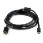 Кабель USB - mini-USB ATcom AT3793, чёрный пластик штекер, 0,8 м, круглый чёрный ПВХ