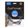 Кабель 3.5 мм Jack (M) - 3.5 мм Jack (M), GoPower, 1,0 м, TPE чёрный в пакете
