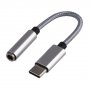Переходник Jack 3.5мм (F) - Type-C (M) 0.1 м, GoPower, ПВХ с ЦАП белый