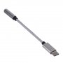 Переходник Jack 3.5мм (F) - Type-C (M) 0.1 м, GoPower, ПВХ с ЦАП белый