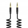 Кабель AUX (3.5x3.5 мм) 1.2м, витой чёрный, AXXA