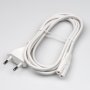 Кабель питания CEE 7/16 C- IEC C7 (1.5м) Dialog CP-0115, белый в пакете
