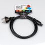 Кабель питания CEE 7/7 EF- IEC C5 (1.5м) Dialog CP-0215, чёрный в обвязке