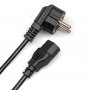 Кабель питания CEE 7/7 EF- IEC C13 (1.5м) Dialog CP-0315, чёрный в обвязке