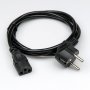 Кабель питания CEE 7/7 EF- IEC C13 (1.5м) Dialog CP-0315, чёрный в обвязке