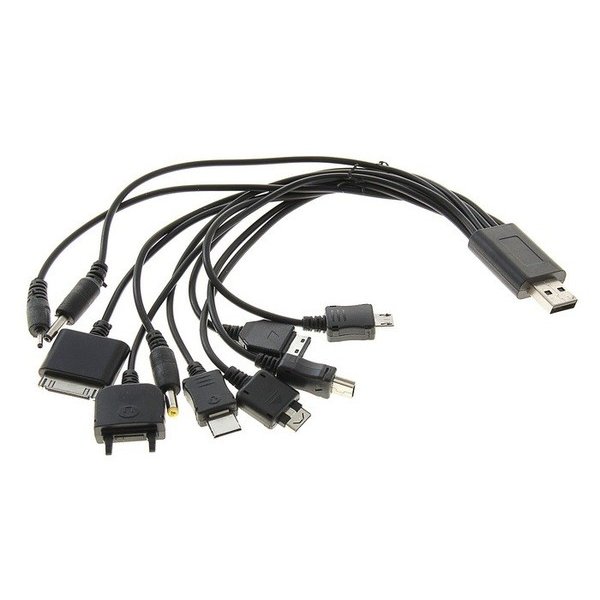 Кабель USB-10 переходников Eltronic (mini/micro-USB/Sam D880/Tab/Nok6600/6101) пакет