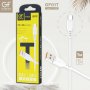 Кабель USB - Type-C GFPoWeR 01T, 1м, 2.4A, белый ПВХ (200.800)
