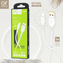 Кабель USB - 8-pin GFPoWeR 06L, 1м, 2.4A, белый ПВХ (200.800)