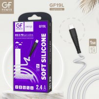 Кабель USB - 8-pin GFPoWeR 19L, 1м, 2.4A, белый силикон (120.480)