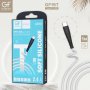 Кабель USB - Type-C GFPoWeR 19T, 1м, 2.4A, белый силикон (120.480)
