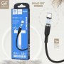 Кабель USB - Type-C GFPoWeR MAG18T, магнитный, 1м, 2.4A, чёрный ПВХ (200.800)