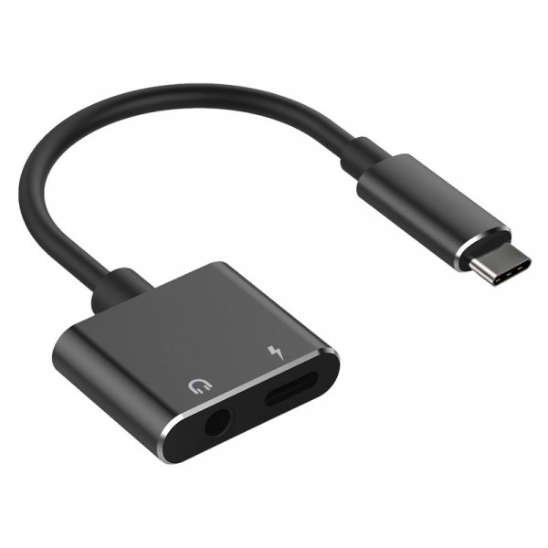 Переходник Type-C - Type-C+Jack 3.5 мм, металл. Smartbuy, тех. уп. (A-835-C-new)