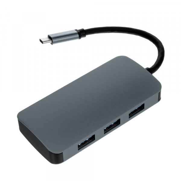 Конвертер Perfeo USB Type-C - 2xType-C + 3xUSB, (PF-Type-C-19)