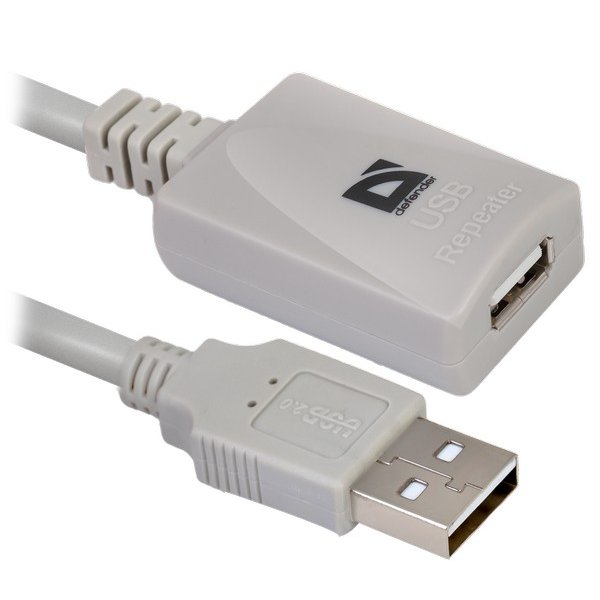 Активный USB-удлинитель USL111 USB 2.0 AM-AF, repeater 5м Defender