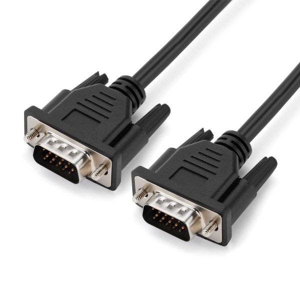 Кабель GoPower VGA (M)-VGA (M) 1,8м ПВХ черный Premium Zip-Lock c подвесом