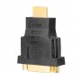 Переходник HDMI (M) - DVI-D (F), GoPower, Premium Zip-Lock c подвесом, чёрный
