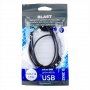 Кабель USB - micro-USB BLAST BMC-115, чёрный пластик штекер, 1.5м,  круглый чёрный ПВХ