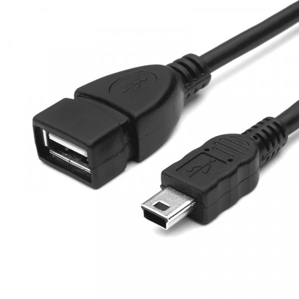 Кабель (U205) VS USB 2.0 A розетка - mini-USB 5P вилка, длина 0.5 м.