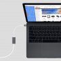 Переходник USB Type-C - Gigabit Ethernet, графит, Deppa