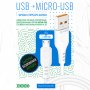 Кабель USB - micro-USB GFPoWeR 01M, 1м, 2.4A, белый ПВХ (200,800)