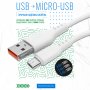 Кабель USB - micro-USB GFPoWeR 01M, 1м, 2.4A, белый ПВХ (200,800)