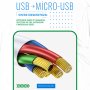 Кабель USB - micro-USB GFPoWeR 01M, 1м, 2.4A, белый ПВХ (200,800)