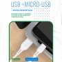 Кабель USB - micro-USB GFPoWeR 01M, 1м, 2.4A, белый ПВХ (200,800)