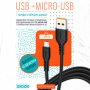 Кабель USB - micro-USB GFPoWeR 06M, 1м, 2.4A, чёрный ПВХ (200.800)