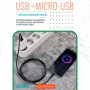 Кабель USB - micro-USB GFPoWeR 06M, 1м, 2.4A, чёрный ПВХ (200.800)