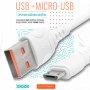 Кабель USB - micro-USB GFPoWeR 06M, 1м, 2.4A, белый ПВХ (200.800)