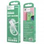 Кабель USB - micro-USB GFPoWeR 07M, 1м, 2.4A, белый силикон (200.800)